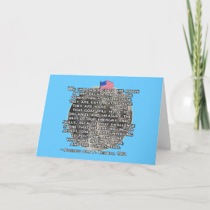 Het citaat JFK dat Mensen naar de Maan stuurde Kaart