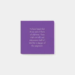 Het Citaat Matthew 5 21 van de manuscripten Post-it® Notes
