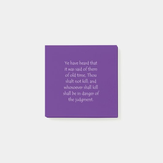 Het Citaat Matthew 5 21 van de manuscripten Post-it® Notes (Voorkant)