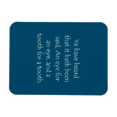 Het Citaat Matthew 5 38 van de manuscripten Magneet (Horizontaal)