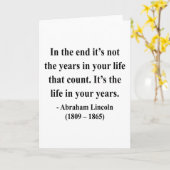 Het Citaat van Abraham Lincoln 2a Kaart (Gele Bloem)