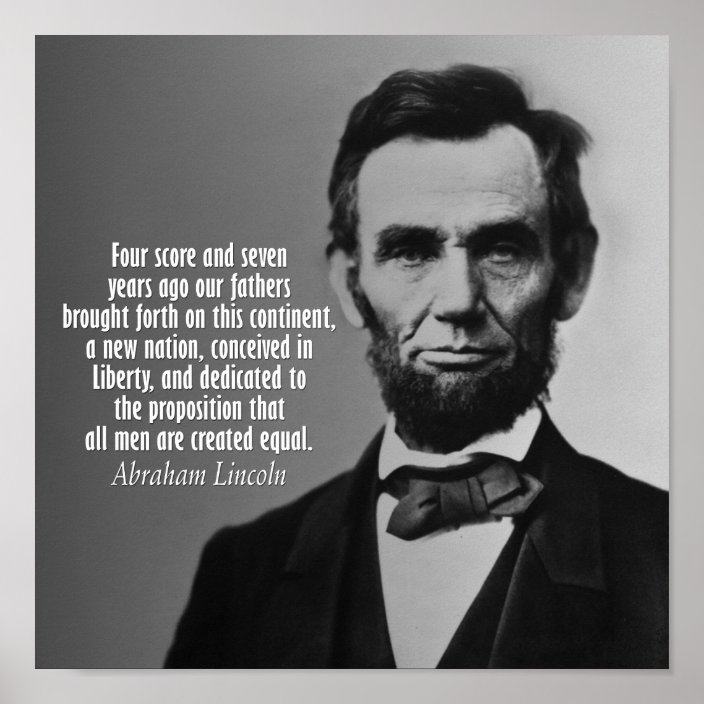 Het Citaat van Abraham Lincoln Adres Gettysburg Poster Het Citaat van Abraham Lincoln Adres Gettysburg Poster