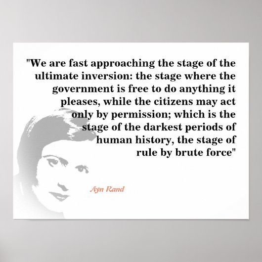 Het citaat van Ayn Rand op de ultieme Omzetting Poster (Voorkant)