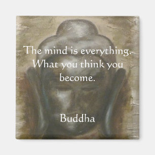 Het citaat van Boedha op geschilderde budha Magneet