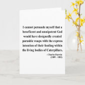 Het Citaat van Charles Darwin 2a Kaart (Gele Bloem)