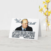 Het Citaat van Churchill van Winston bij de Kaart (Gele Bloem)