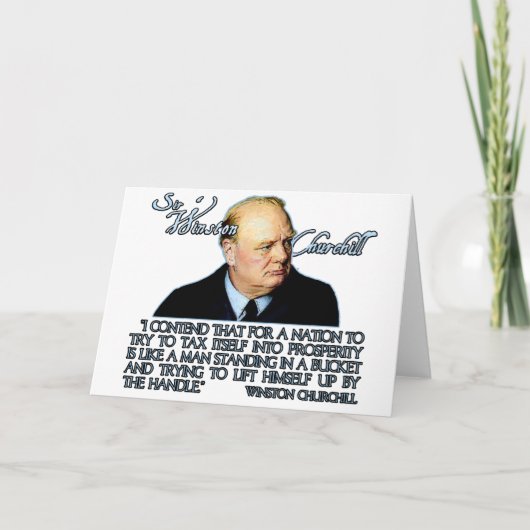 Het Citaat van Churchill van Winston bij de Kaart (Voorkant)