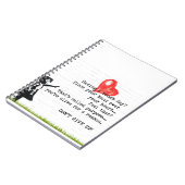 Het Citaat van de aanmoediging geeft geen Inspirat Notitieboek (Linkerzijde)