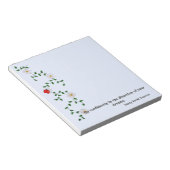 Het Citaat van de aanmoediging, met Daisies en Lad Notitieblok (Schuin)