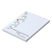 Het Citaat van de aanmoediging, met Daisies en Lad Notitieblok (Linkerzijde)