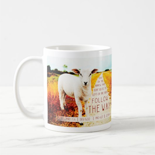 Het citaat van de Bijbel volgt de Manier Koffiemok (Links)