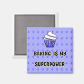 Het citaat van de blauwe cupcakes van de supermach magneet (Voorkant / Achterkant)