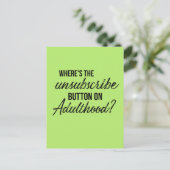 Het Citaat van de Button van het aftekenen past kl Briefkaart (Staand voorkant)