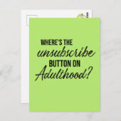 Het Citaat van de Button van het aftekenen past kl Briefkaart (Voorkant / Achterkant)