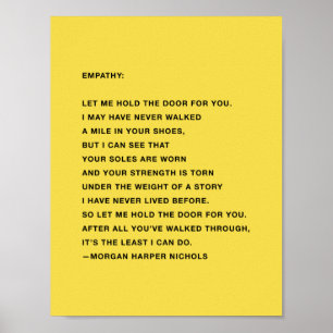 Het Citaat van de empathie Poster