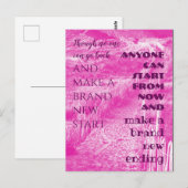 Het Citaat van de groet - maak een gloednieuw eind Briefkaart (Voorkant / Achterkant)