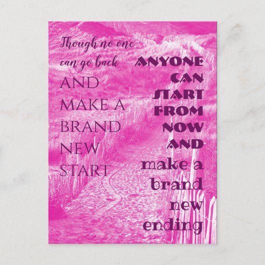 Het Citaat van de groet - maak een gloednieuw eind Briefkaart (Voorkant)