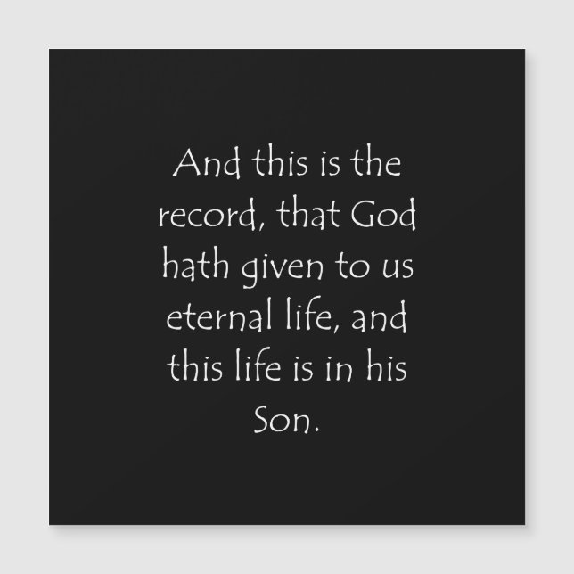 Het Citaat van de manuscripten 1 John 5 11 (Voorkant)