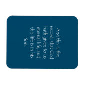 Het Citaat van de manuscripten 1 John 5 11 Magneet (Horizontaal)