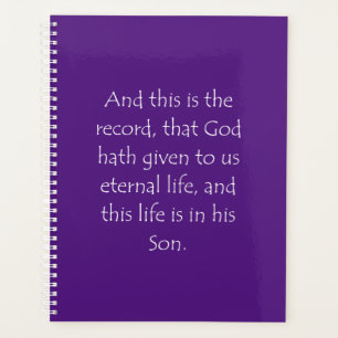 Het Citaat van de manuscripten 1 John 5 11 Planner