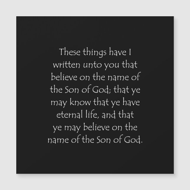 Het Citaat van de manuscripten 1 John 5 13 (Voorkant)