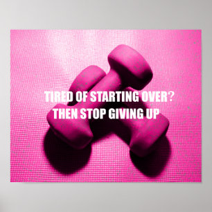 Het Citaat van de Motivatie van de werkout geeft n Poster