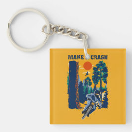 Het citaat van de mountainbiking is grappig gesche sleutelhanger