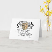 Het Citaat van de Muziek van de twaalfde Nacht Kaart (Gele Bloem)