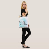 Het Citaat van de Schoonheid van de waterverf Tote Bag (Op model)
