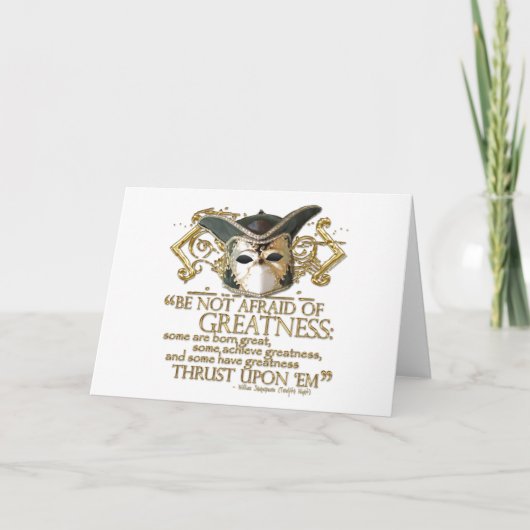 Het Citaat van de twaalfde Nacht (Gouden Versie) Kaart (Voorkant)