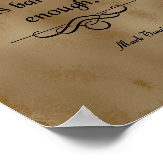 Het Citaat van de Twain van het teken, Drink Poster (Hoek)