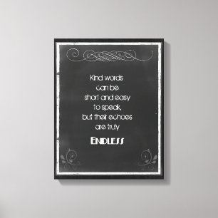 Het Citaat van de Typografie van het Chalkboard bi Canvas Afdruk