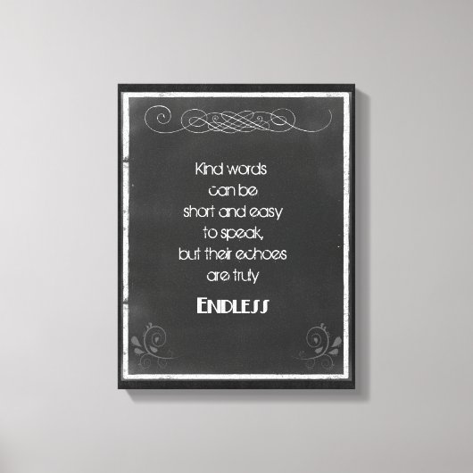 Het Citaat van de Typografie van het Chalkboard bi Canvas Afdruk (Voorkant)