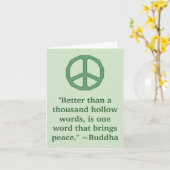 Het Citaat van de Vrede van Boedha Kaart (Gele Bloem)