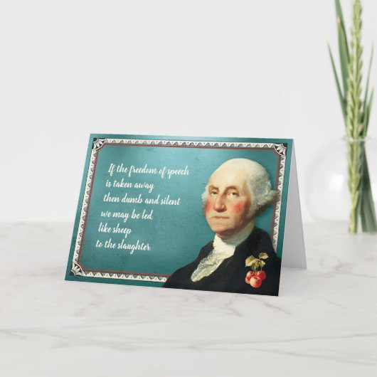 Het Citaat van de Vrijheid van George Washington Kaart (Voorkant)