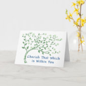 Het Citaat van de yoga: Koester dat die binnen u Kaart (Gele Bloem)