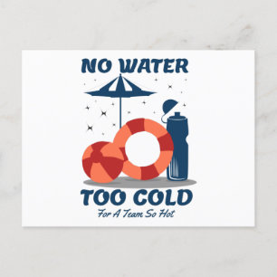 Het Citaat van de zwemmer - Geen Water Te koud voo Briefkaart