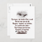 Het citaat van Edgar Allan Poe Briefkaart (Voorkant / Achterkant)