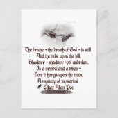 Het citaat van Edgar Allan Poe Briefkaart (Voorkant)