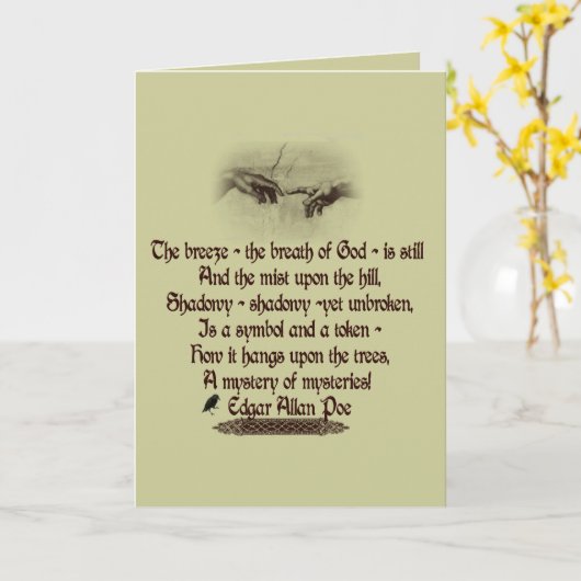 Het Citaat van Edgar Allan Poe Kaart (Gele Bloem)