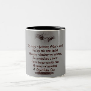 Het citaat van Edgar Allan Poe Tweekleurige Koffiemok