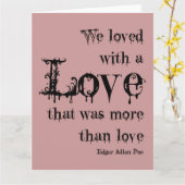 Het Citaat van Edgar Allan Poe van de Liefde van Kaart (Gele Bloem)