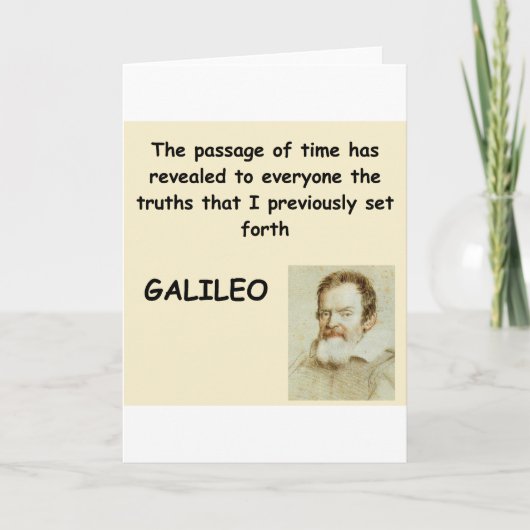 het citaat van Galileo Kaart (Voorkant)