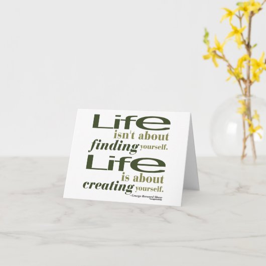 Het Citaat van George Bernard Shaw Kaart (Gele Bloem)