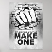 Het citaat van het geluk of vindt een manier of ma poster (Voorkant)