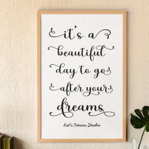 Het citaat van het succes Dagelijkse Motivy Zwart  Poster