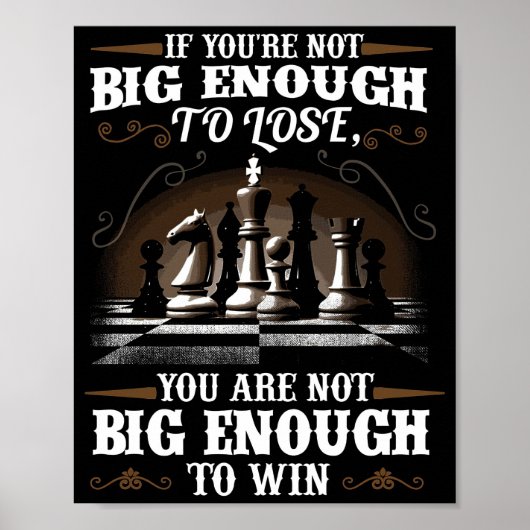 Het citaat van het succes u niet groot genoeg bent poster (Voorkant)