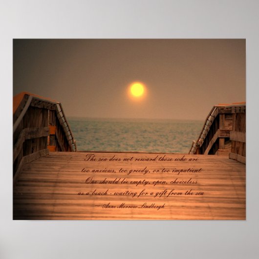 Het citaat van het Zee - poster/druk Poster (Voorkant)