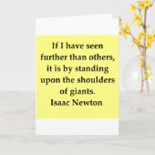 het citaat van Isaac Newton Kaart (Gele Bloem)