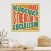 Het citaat van Karl Marx over democratie Poster (Keuken)